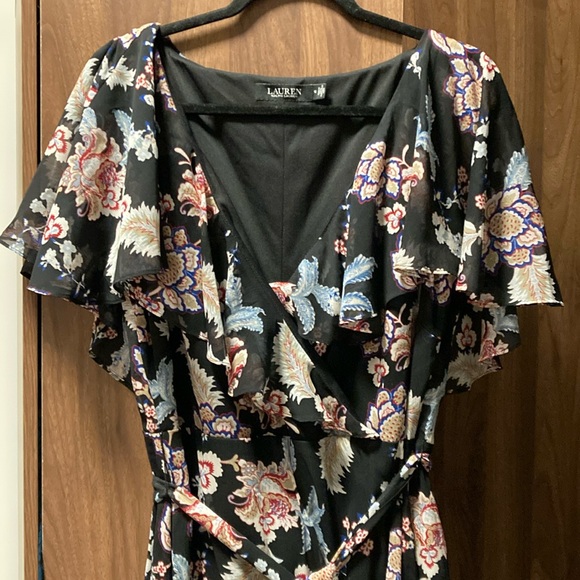 Ralph Lauren Black floral summer dress NWOT - Picture 2 of 9